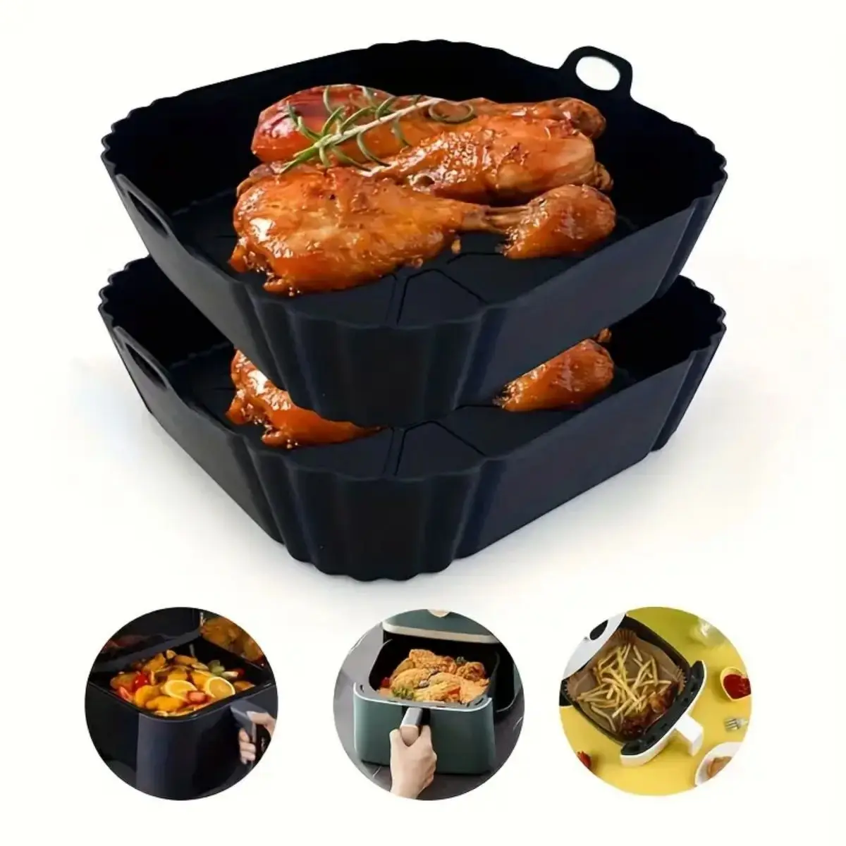 Tappetino in Silicone Riutiliz - Air Fryer Silicone Pot Liner recensione e prezzo